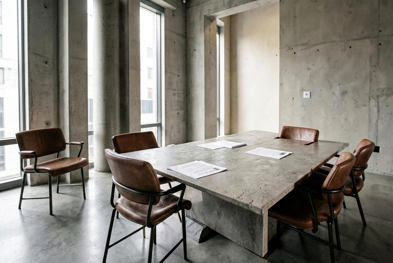 Modern boardroom prepared for an investment discussion